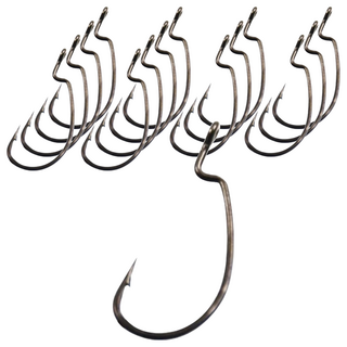 台灣 JiNDO 鷹魂 1.5X 強化 曲柄鉤 軟蟲鉤 鐵氟龍 海水防鏽 迷你 黑鯛 根魚 路亞 根釣, 15個