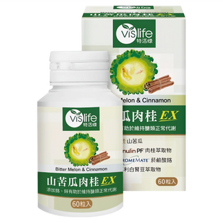vis life 特活綠 山苦瓜肉桂EX膠囊, 1瓶, 60顆