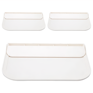 摺疊板置物架, PP材質, 附背膠, 白色, 3個