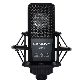 CKMOVA 大振膜電容式直播有線麥克風,SXM-3, 黑色