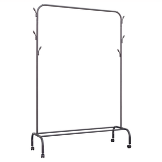 dayneeds 日需百備 輕質生活ㄇ型落地曬衣架 單桿 吊衣架 收納架 掛衣架 衣櫥架 SBF-105BK-1, 黑色