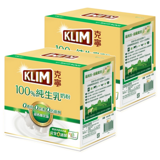 KLIM 克寧 100％純生乳奶粉 隨手包, 紐西蘭乳源, 無添加香料 色素 防腐劑, 432g, 2盒