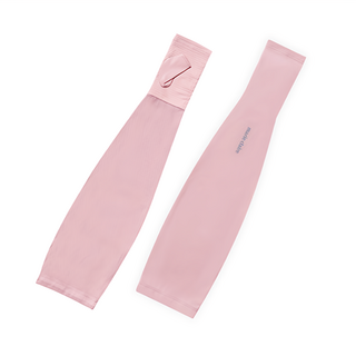 marie claire 美麗佳人 冰絲防曬袖套, 調節繩設計, 掌心止滑, 粉色, 1雙, 袖長54cm x 上臂圍13cm