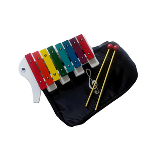 KingRosa 台灣製 小象彩色鐵琴 附袋琴槌 8音 - 兒童音樂啟蒙 培養音感節奏感, 單一商品, 1組