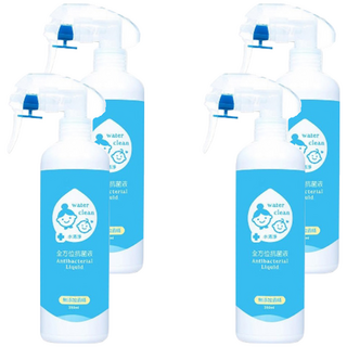 Water clean 水清淨 全方位抗菌液 日本進口噴頭 無酒精, 350ml, 4瓶