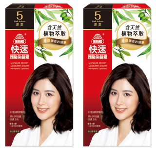美吾髮 快速護髮染髮霜 80g, 5 深栗, 2盒