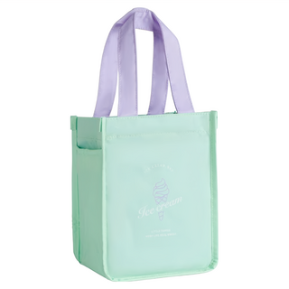 Oolab 良杯製所 冰淇淋甜心撞色輕量提袋 14.4 x 10.5 x 20cm, 青蘋綠, 1個