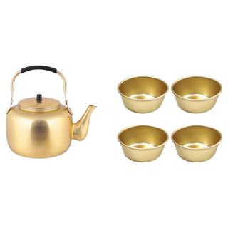 PAULUS 馬格利米酒壺 + 米酒碗組 鋁鎂鋼材質 耐熱5-100°C, 米酒壺 2L + 米酒碗 4個, 1組