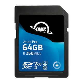 OWC Atlas Pro SD 記憶卡 SDXC UHS-II V60, 64GB, 1個