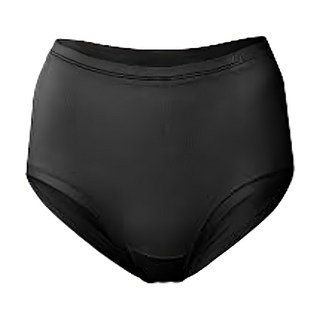 GIAT 石墨烯柔感防漏生理褲 素面款 高彈力棉纖維 透氣乾爽, L, 晶石黑