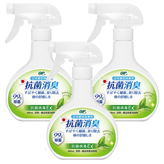 OP 愛岩柿除菌消臭噴霧 抗腸病毒EX, 400ml, 3瓶