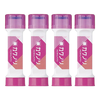 KOKUYO 方形消色口紅膠，邊角塗抹，粉色款, 8g, 4個