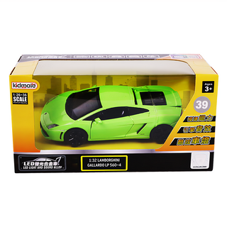 kidmate 孩子王 1:32 藍寶堅尼 Lamborghini Gallardo LP560-4 LED聲光合金車 綠色, 1個