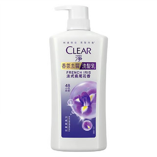 CLEAR 淨 頭皮護理香氛去屑洗髮乳 法式鳶尾花香 48小時特香, 750g, 1瓶