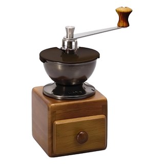 HARIO 好璃奧 攜帶款原木新 陶瓷刀手搖磨豆機, 原木, 1個