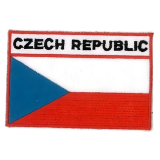 A-ONE 匯旺 捷克 國旗刺繡布貼 8x5cm 背部自黏, 1個