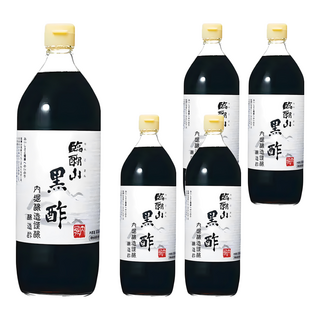 UCHIBORI 內堀釀造 臨醐山調味米黑醋, 玄米為原料 自然發酵, 4.2%酸度 柔和酸味, 各式料理皆適合加入, 360ml, 5瓶