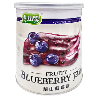 梨山牌 藍莓果醬，新鮮藍莓，含豐富營養，濃郁果香, 900g, 1罐