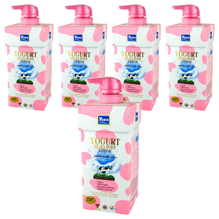 yOKO 優格牛奶身體乳, 質地輕盈, 好吸收不黏膩, 含桑葚萃取物, 400ml, 5瓶