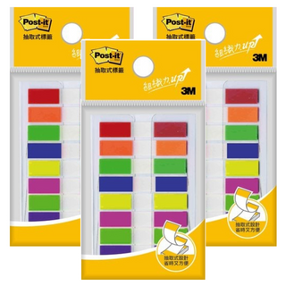 3M Post-it 利貼 683-8C 彩色指示標籤 八色, 80個, 3包