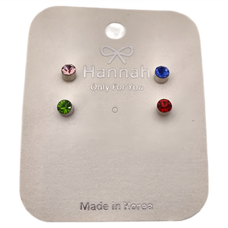 Hannah 正韓 18-2 貼耳針式耳環 Set 4個, 10