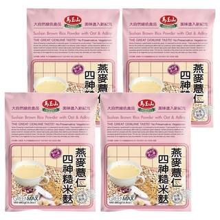 馬玉山 燕麥薏仁四神糙米麩, 無添加糖, 全素食, 480g, 4包