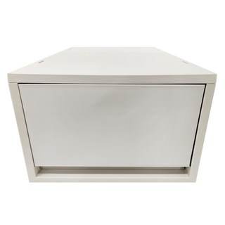 SHIMOYAMA PP縱向單格深型抽屜式儲物盒, 灰白色, 1盒