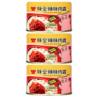 味全 辣味肉醬, 無添加防腐劑, 台灣原產, 150克*3入, 150g, 3罐