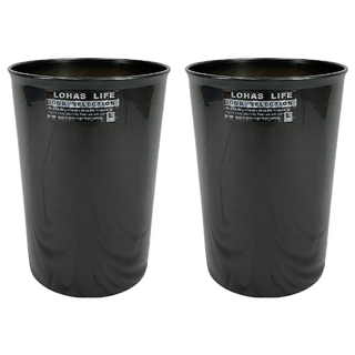 JEAN YEEN 展瑩 大風潮垃圾桶 2入 14.5L 炫光黑