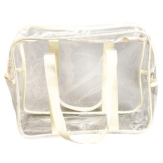 多功能透明防水收納袋, 米白色
