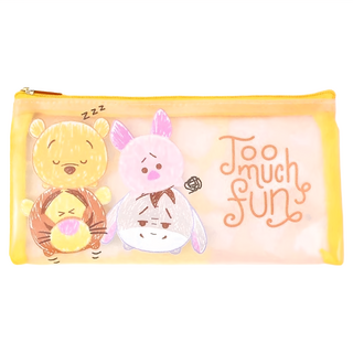 TSUM TSUM 寬版磨砂萬用包 CA774C-7, 手繪維尼家族 黃色, 1個