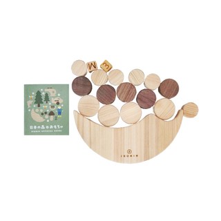 IKONIH 愛可妮 日本檜木 海浪平衡木, 深棕色 + 木頭色, 1盒