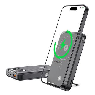 TOTU 拓途 PD+QC行李箱造型磁吸數顯快充行動電源 10000mAh 手機支架, PB-1007, 黑色