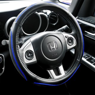 COTRAX 方向盤套 競技風麂皮, 藍色 + 黑色