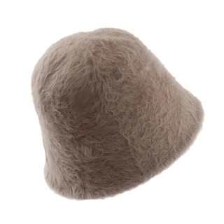 復古百搭毛毛漁夫帽 帽簷6公分 帽深11公分, 帽圍53~58cm, 卡其色