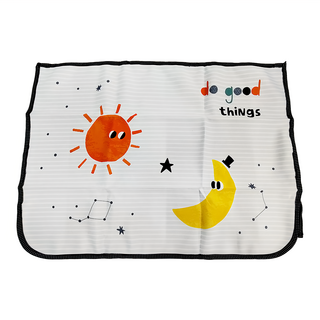 抗UV磁吸遮陽簾 101g, 白色+黑色邊框 太陽與月亮, 1個, 165 x 235 x 20mm