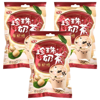綠得製菓 珍珠奶茶 牛奶糖, 75g, 3袋