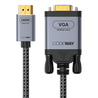 CODEWAY HDMI 轉 VGA視頻轉接線, 1.2m, 1條