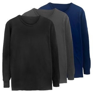 MI MI LEO 韓版圓領刷毛內著保暖衣/發熱衣超值3件組 立領