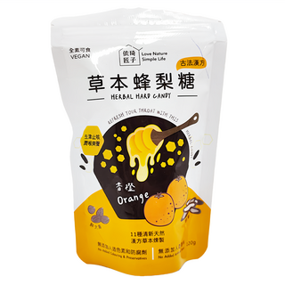Love Nature Simple Life 依琦匠子 草本蜂梨糖分享包 香橙口味, 120g, 1包