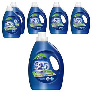 毛寶 PM2.5 天然植萃抗菌洗衣精 奈米洗淨技術 深層洗淨 7合1草本植萃 低敏親膚 ECO認證成分 抑制壞菌, 2.2kg, 6瓶