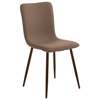 E-home Daisy戴希布面簡約餐椅 LKC014C-br 棕色 簡約設計 舒適布面 提升用餐體驗, 1個