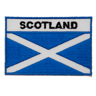 A-ONE 匯旺 國旗刺繡布貼 DIY 徽章 8x5cm 聚酯纖維, 蘇格蘭 藍色