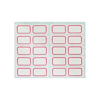 華麗牌 自黏性標籤 紅框 WL-1037 50 x 15mm, 紅框 紅色 + 白色, 3000張, 1盒