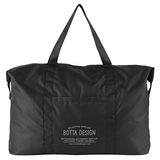 GoPeaks 輕量折疊收納大容量手提旅行袋 露營收納包 購物袋, 黑, 1個