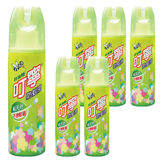 叮寧 防蚊液 不含敵避DEET、樟腦油 清爽不黏膩 幼童可安心使用 美國FDA公認安全物質(GRAS)-香茅 不含瓦斯、專利噴頭設計, 120ml, 6瓶