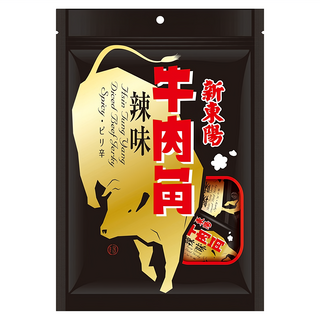 新東陽 牛肉角 辣味 嚴選澳紐牛肉 私房配方慢火焙炒 風味厚醇 嚼勁夠味 追劇零食 下酒菜必備, 210g, 1袋