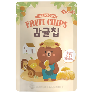 韓爸田園日記 蜜柑片, 寶寶天然水果零食，無添加，酥脆口感，補充維生素C，獨立包裝, 10g, 1包