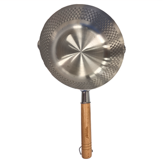 GOZENBO 御膳坊 優機能 鎚紋不銹鋼雪平鍋 22cm 1個, 不鏽鋼 銀色