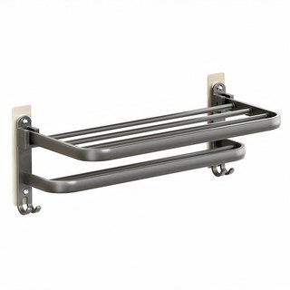 妃妃嚴選 旋轉毛巾架 5桿, 黑色, 1個